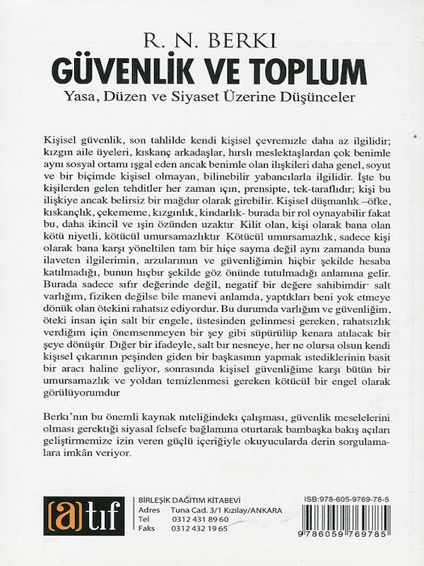 Güvenlik ve Toplum - Yasa Düzen ve Siyaset Üzerine Düşünceler