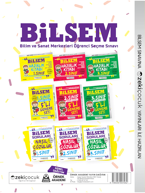1. Sınıf Bilsem Tamamı Çözümlü 5'li Deneme Seti