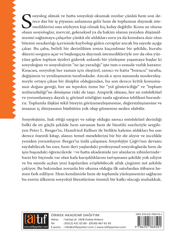 Sosyolojiyi Yeniden Yorumlamak : Yöntem ve Meslek Üzerine Bir Deneme