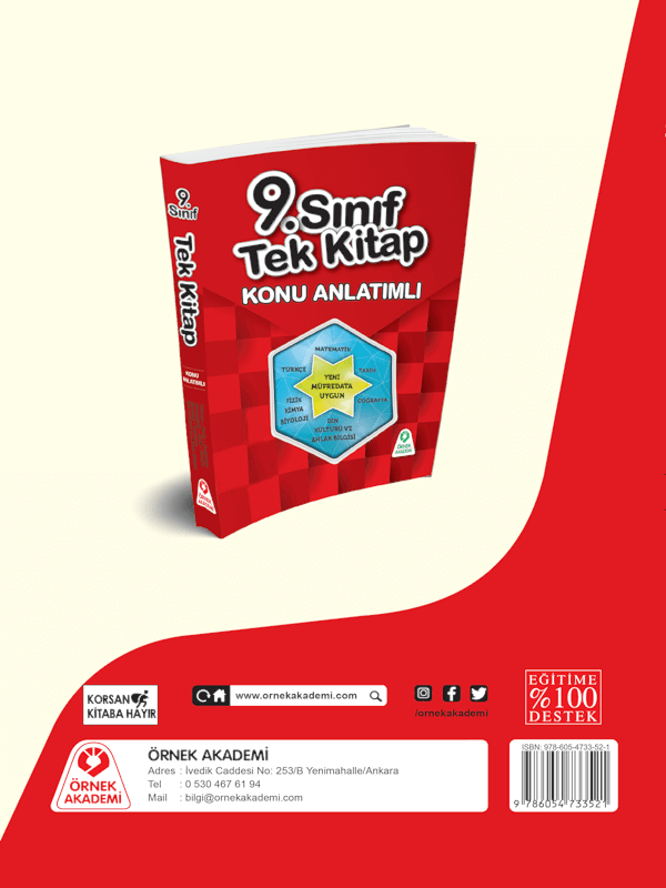 9. Sınıf Tek Kitap Soru Bankası - Tamamı Çözümlü