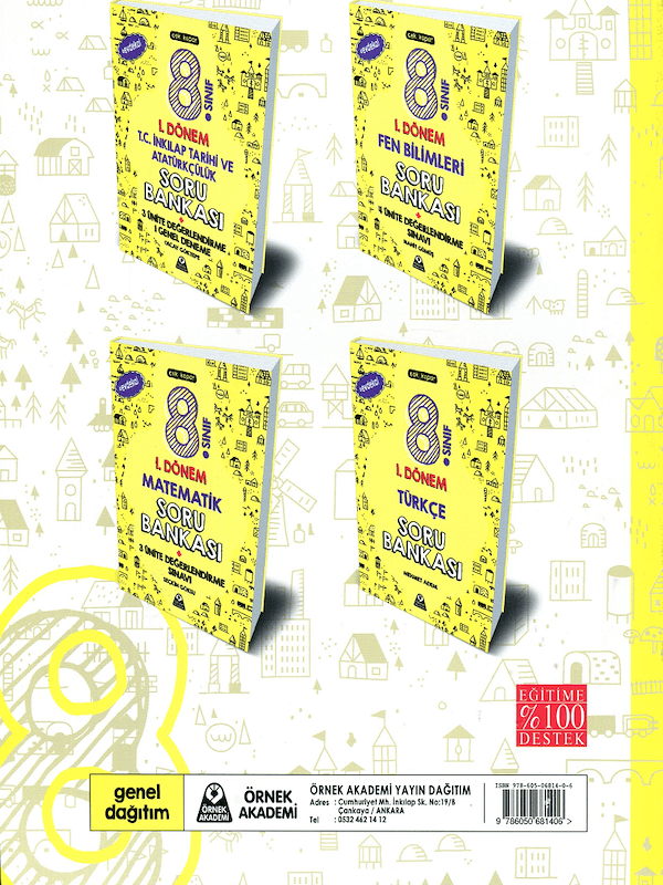 8. Sınıf 1. Dönem Matematik Soru Bankası - 2019