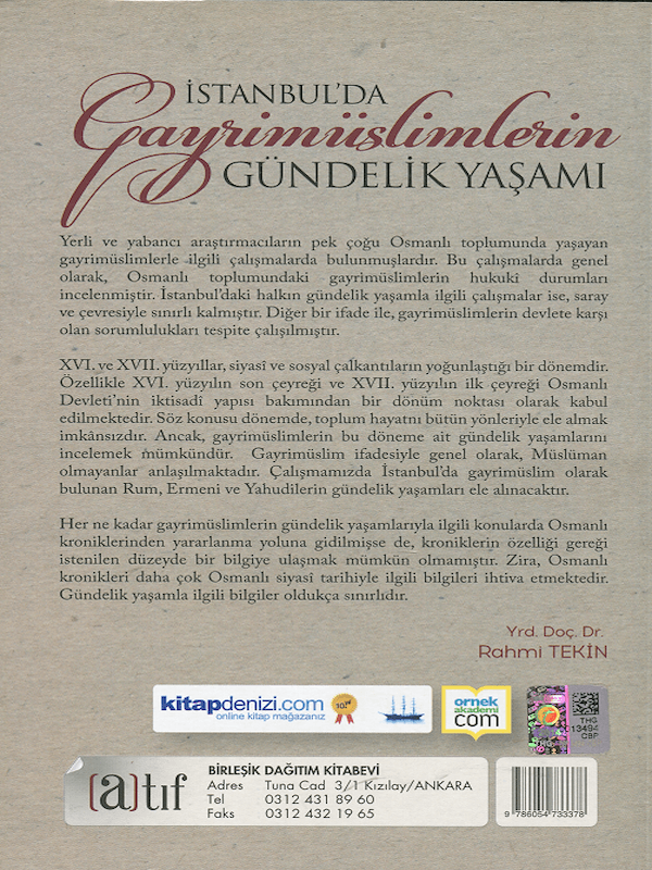 İstanbul'da Gayrimüslimlerin Gündelik Yaşamı 1520-1670