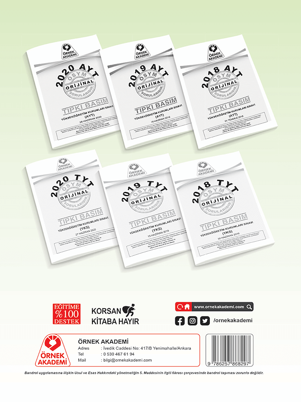 2018 AYT Tıpkı Basım