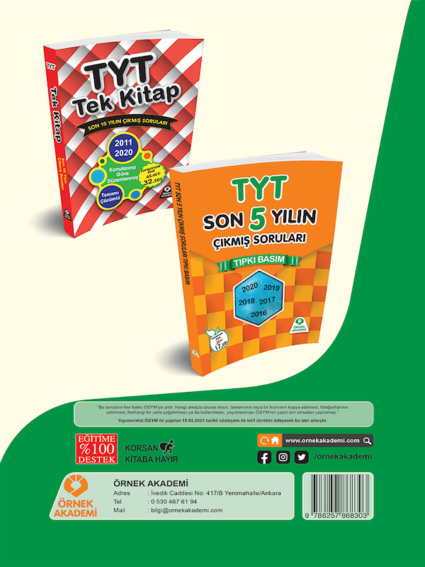 AYT Son 5 Yılın Çıkmış Soruları Tıpkı Basım