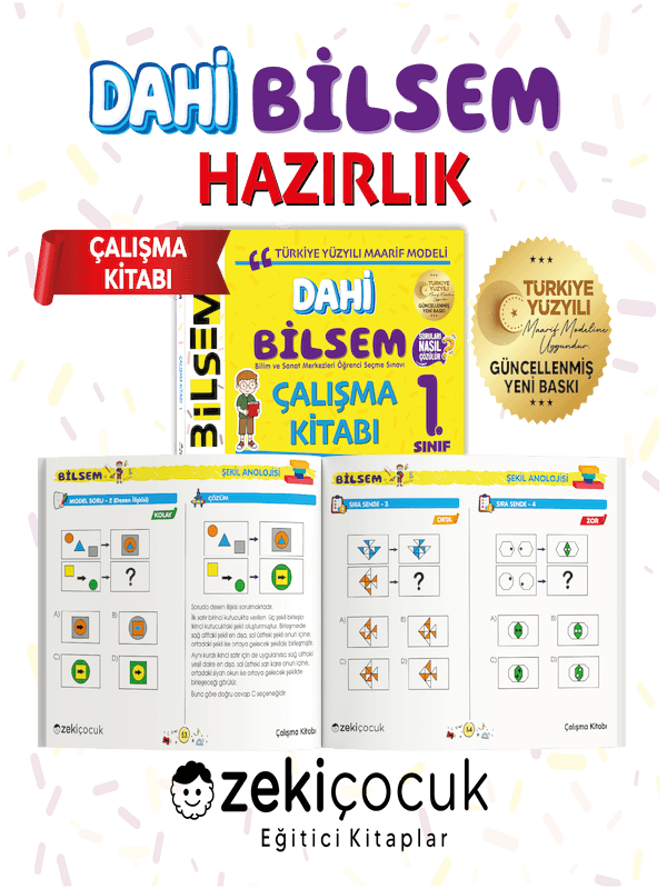 1. Sınıf Dahi Bilsem Çalışma Kitabı Maarif Modele Uygun 2027