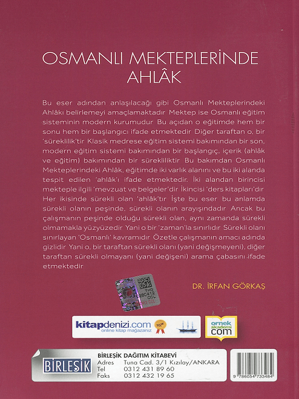 Osmanlı Mekteplerinde Ahlak