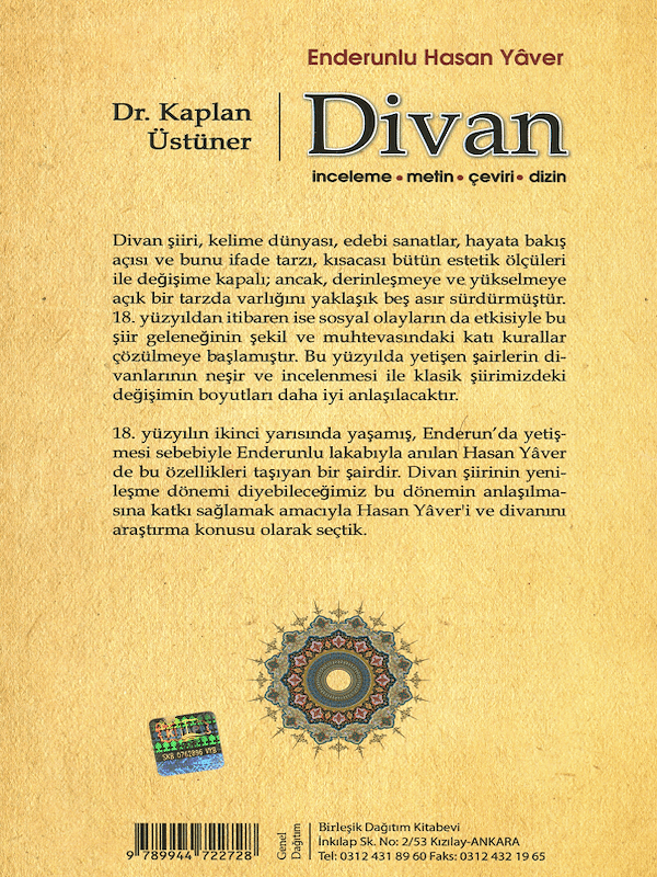Divan / İnceleme-Metin-Çeviri-Dizin