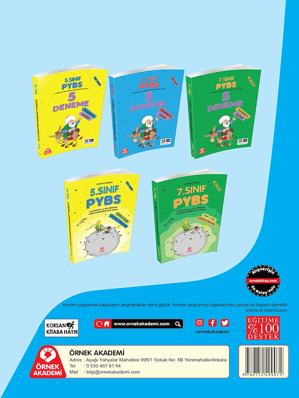 6. Sınıf PYBS Parasız Yatılılık ve Bursluluk Sınavı Son 5 Yılın Çıkmış Soruları Tamamı Çözümlü