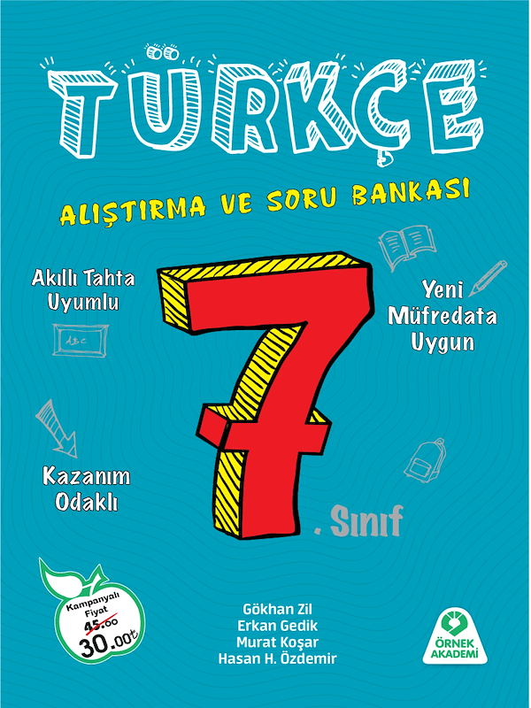 7. Sınıf Türkçe Alıştırma ve Soru Bankası - 2018 - Örnek Kitap