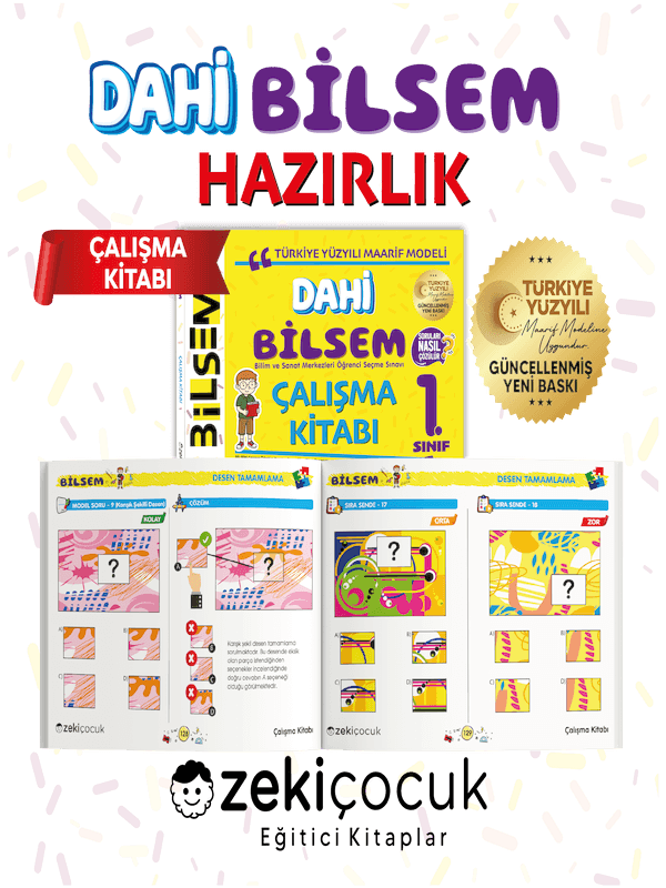 1. Sınıf Dahi Bilsem Çalışma Kitabı Maarif Modele Uygun 2027
