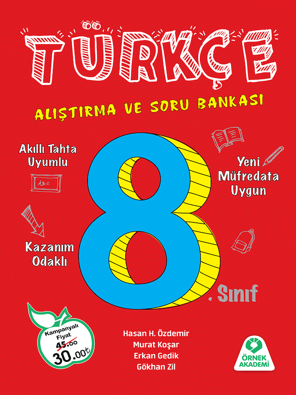 8. Sınıf Türkçe Alıştırma ve Soru Bankası - 2018 - Örnek Kitap